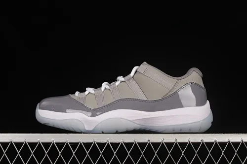 All categories Air Jordan Jordan series basketball shoes Air Jordan 11 #ZG version Air Jordan 11 Low Bred AJ11 Joe 11 new cool gray first layer genuine carbon low-top basketball shoes 528896-003